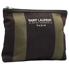 Saint Laurent Paris Tan Leather Small Belle De Jour Flap Clutch
