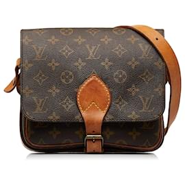 Louis Vuitton-Louis Vuitton Brown Monogram Cartouchiere MM-Brown