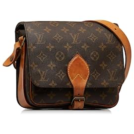 Louis Vuitton-Louis Vuitton Brown Monogram Cartouchiere MM-Brown