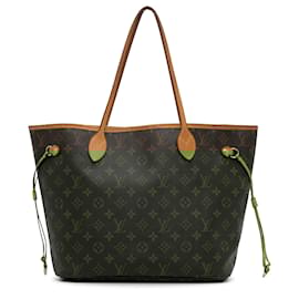 Louis Vuitton-Louis Vuitton Brown Monogram Neverfull MM-Brown