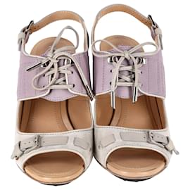 Tod's-Tod's High Heel Ankle Strap Sandals in Purple Suede-Multiple colors