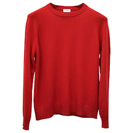 Saint Laurent Langarmpullover aus rotem Kaschmir Rot