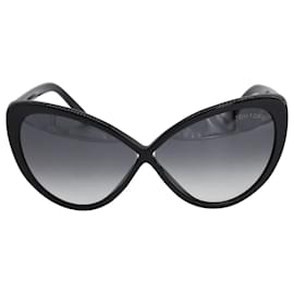 Tom Ford-Tom Ford Madison – Übergroße Schmetterlings-Cat-Eye-Sonnenbrille aus schwarzem Acetat-Schwarz