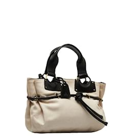 Gucci-Canvas Handbag 95168-White