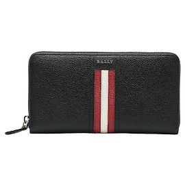 Bally Leather Telen Zip Around Wallet 6218049 Black