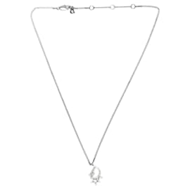 Christian Dior-Silberne Halskette mit Stern-Logo-Silber