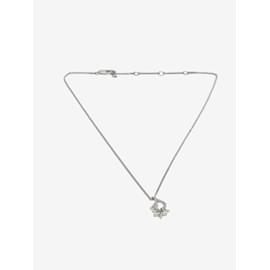 Christian Dior-Silver star logo necklace-Silvery