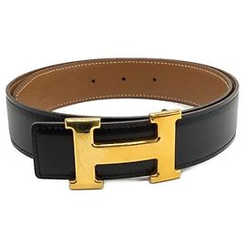 Hermès ***Cinto H HERMES HERMES Marrom Preto