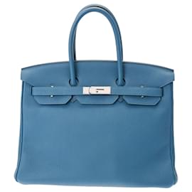 Hermès-HERMES BIRKIN 35-Navy blue