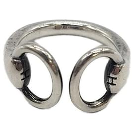 Hermès-***HERMES  Silver ring HERMES Nausicaa-Silvery