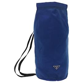 Prada-PRADA Shoulder Bag Nylon Blue Black Auth 51023-Black,Blue