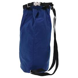 Prada-PRADA Shoulder Bag Nylon Blue Black Auth 51023-Black,Blue