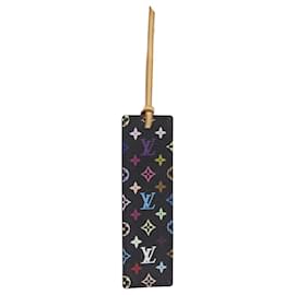 Louis Vuitton-LOUIS VUITTON Monogramme Multicolor Mark Page Kadu Bookmark M99197 Auth LV 51098-Noir
