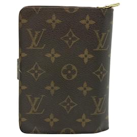 Louis Vuitton-LOUIS VUITTON Monogram Porte Papier Portafoglio con zip M61207 LV Auth ep1315-Monogramma