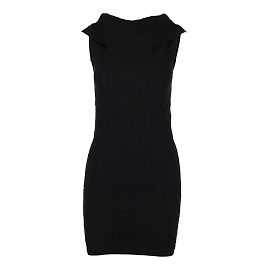 Rick Owens Wool Shift Dress Black