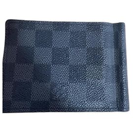 Louis Vuitton Portafoglio con fermabancote Blu scuro