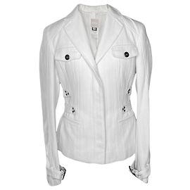 Blazer Versace de algodón blanco S Blanco