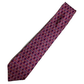 Corbata Hermès de seda burdeos Otro
