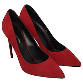 Saint Laurent-Red Pointed Toe Pumps-Red