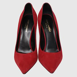 Saint Laurent-Red Pointed Toe Pumps-Red