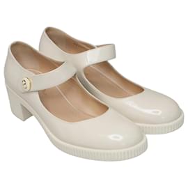 Dior-Zapatos de tacón D-Doll blancos brillantes-Blanco