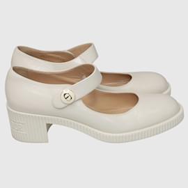 Dior-Zapatos de tacón D-Doll blancos brillantes-Blanco