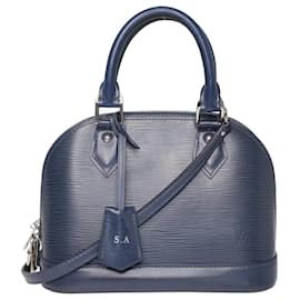 Louis Vuitton-Marineblaue Epi Alma BB-Tasche mit Henkel-Blau