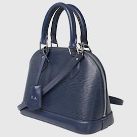 Louis Vuitton-Bolso con asa superior Epi Alma BB azul marino-Azul