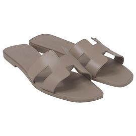 Hermès Beige Mastic Oran Sandale Beige