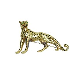 Cartier Broche Pantera de Oro Dorado