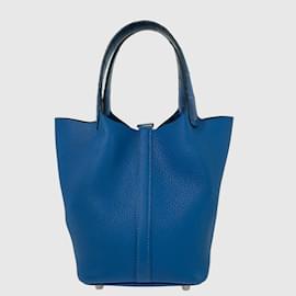 Hermès-Blaues Picotin 18 Tasche-Blau