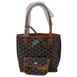 abbronzatura/Mini borsa Chevroches nera e Goyardine Anjou Nero
