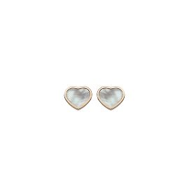 Chopard Orecchini a bottone Happy Hearts in oro rosa e madreperla D'oro