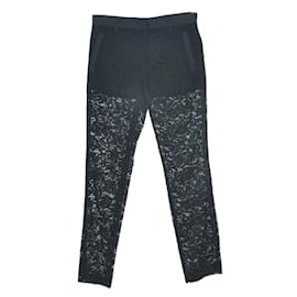 Givenchy-Black Floral Lace Shorts Lined Tux Pants-Black