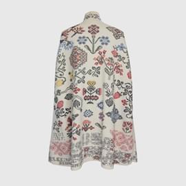 Alexander Mcqueen-Multicolor Aus Jacquard Mit Musterstickerei Cape-Multiple colors