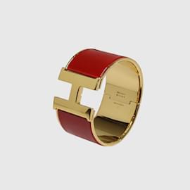 Hermès-Bracelet Clic Clac H Extra Large Rouge-Rouge