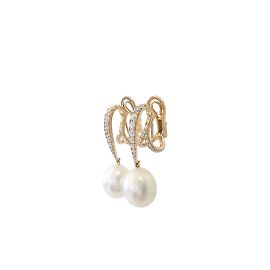 Chopard Gold-Diamant-Perlen-Ohrringe Golden