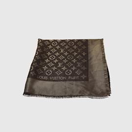 Louis Vuitton Ivory Monogram Jacquard Silk Monaco Scarf Louis Vuitton