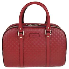 Gucci-Petit sac Boston rouge Microguccissima-Rouge
