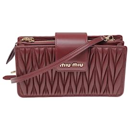 Miu Miu - Vitello Soft Front Pocket Shopping Tote Light Grey/Black