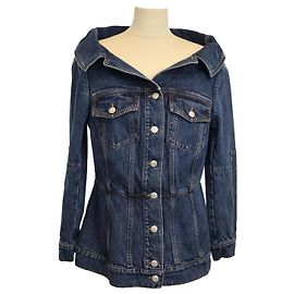 Alexander Mcqueen Giacca con spalle scoperte blu denim Blu
