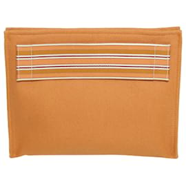 Loro Piana-Ochre Suitcase Printed Zip Pouch-Other