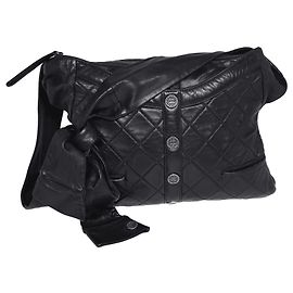 Bolsa Chanel Preta Acolchoada Menina Preto