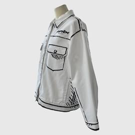 Fendi-White California Sky Denim Jacket-White