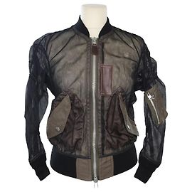 Junya Watanabe Black Mesh Military Blouson Jacket Black