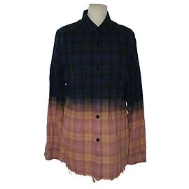 Saint Laurent Camicia a maniche lunghe effetto sfumato multicolor Multicolore