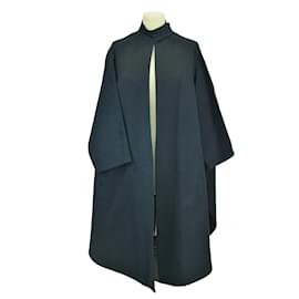 Christian Dior-Navy Blue Oversized Riding Coat-Blue