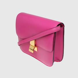 Céline-Pink Medium Classic Box Flap Bag-Pink