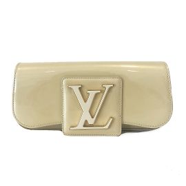Louis Vuitton Pochette Sobe en cuir verni jaune clair Jaune