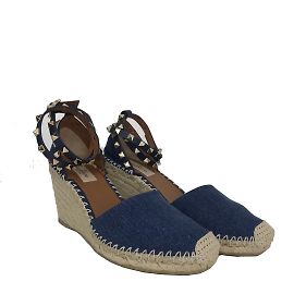 Valentino Jeansblaue Espadrilles-Schuhe Blau